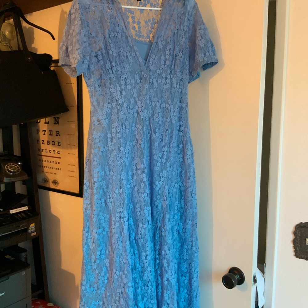 Light blue lace dress by Aqua, Bloomingdale’s